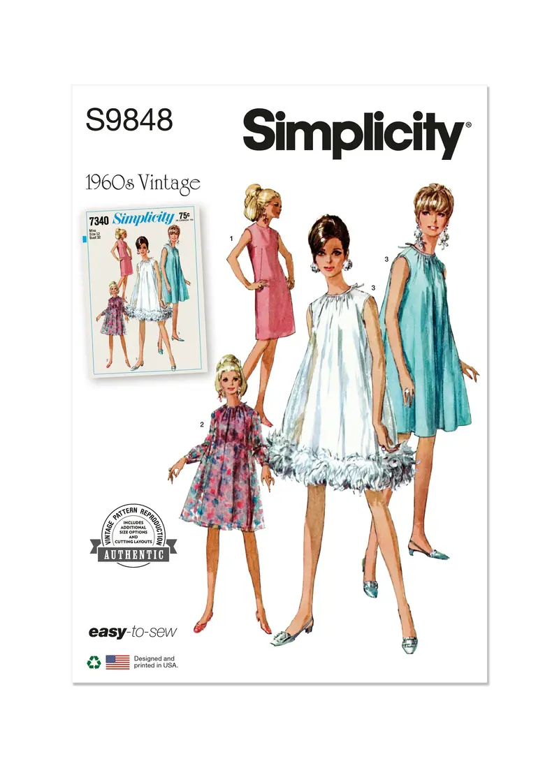 Simplicity Sewing Pattern 9848 Misses' Dresses 1