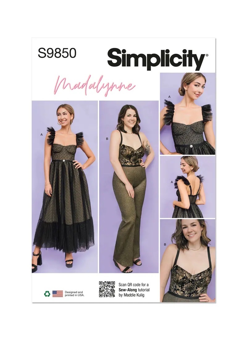 Simplicity Sewing Pattern 9850 Dress And Jumpsuit By Madalynne Intimates 2