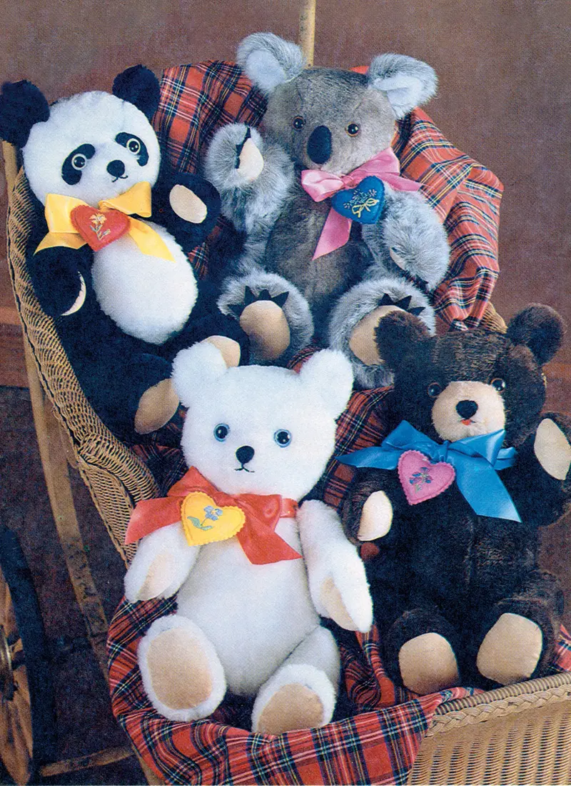 Simplicity Sewing Pattern 9870 Plush Bears 1