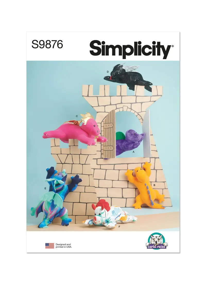 Simplicity Sewing Pattern 9876 Plush Dinosaurs And Dragons 2