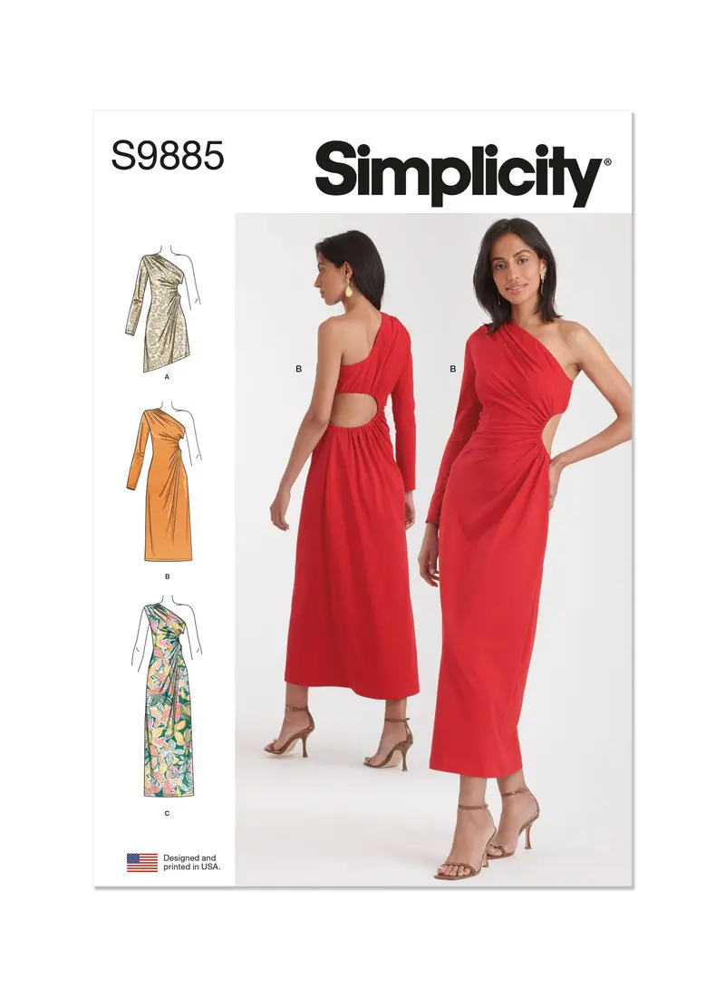 Simplicity Sewing Pattern 9885 Knit Dress In Three Lengths 2