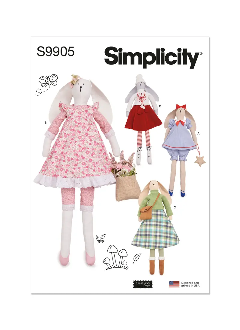 Simplicity Sewing Pattern 9905 Slender Plush Bunny Elaine Heigl Designs 2
