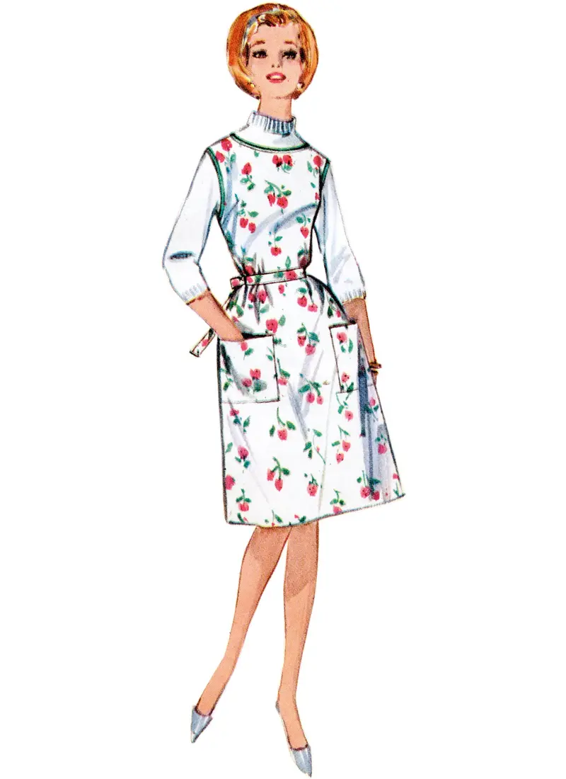 Simplicity Sewing Pattern 9906 Misses' 1960'S Apron In Two Lengths 1