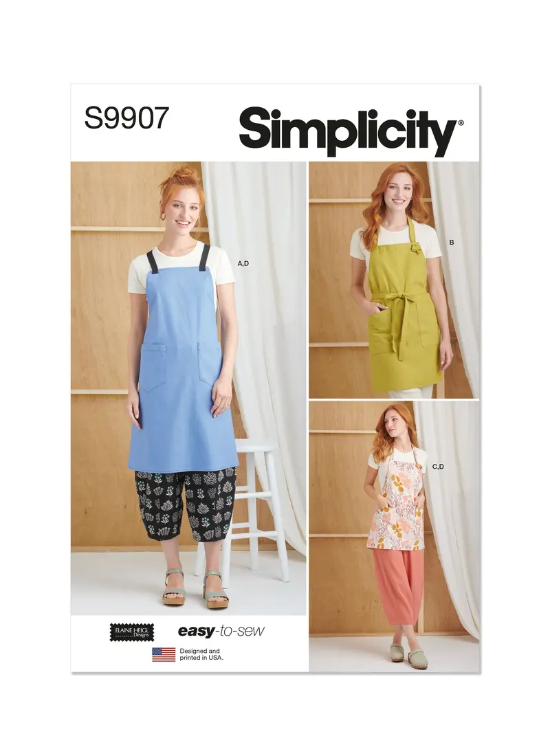 Simplicity Sewing Pattern 9907 Misses' Aprons And Pants By Elaine Heigl Designs 2