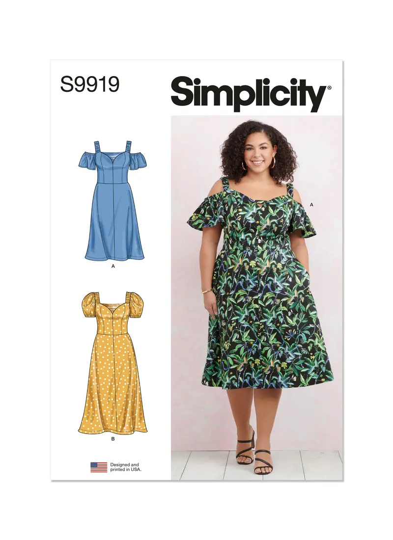 Simplicity Sewing Pattern 9919 Women's Dress With Sleeve And Length Variations 2