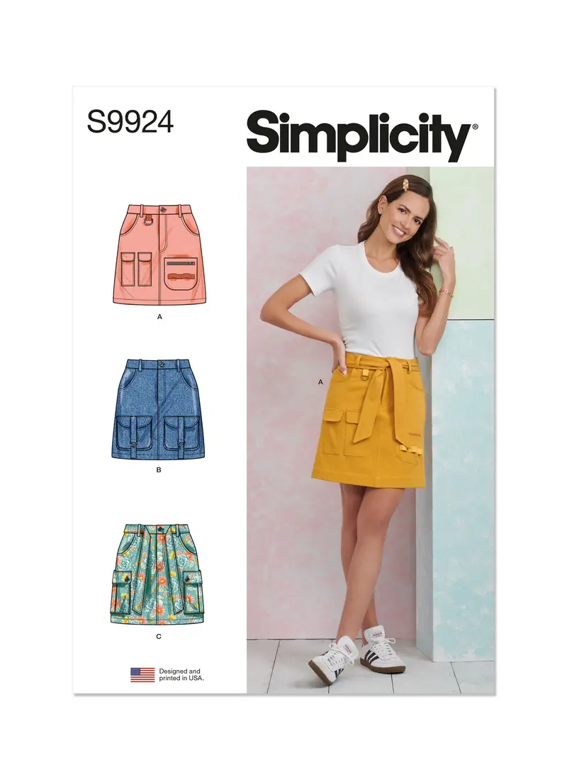 Simplicity Sewing Pattern 9924 Misses' Cargo Skirts 2