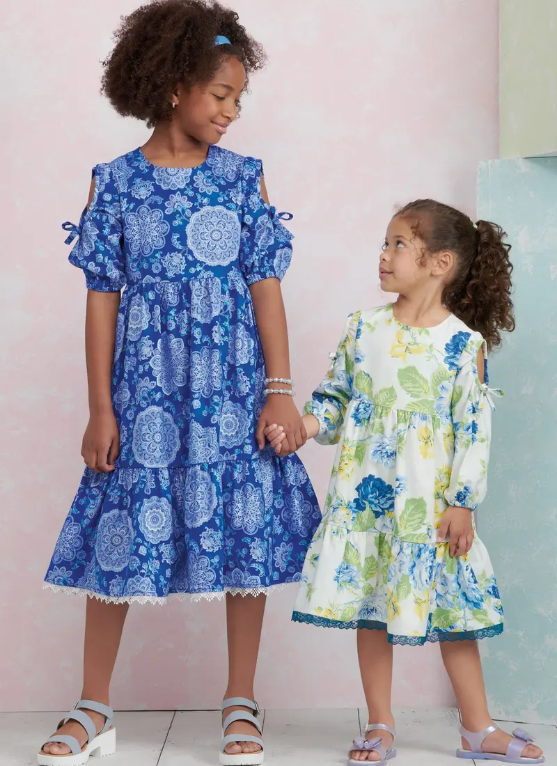 Simplicity Sewing Pattern 9933 Children's And Girls' Dress With Sleeve Variations 1