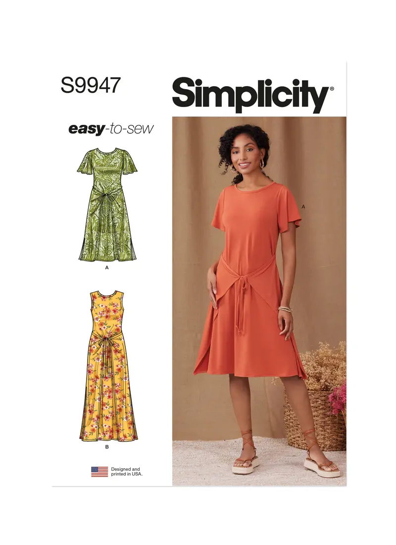 Simplicity Sewing Pattern 9947 Easy To Sew Knit Dress 2