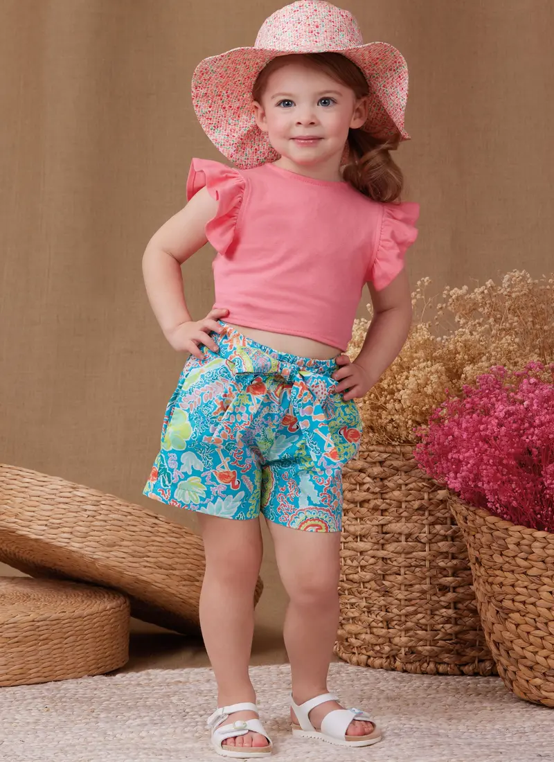 Simplicity Sewing Pattern 9961 Toddlers' Shorts, Pants, Hat And Top 1