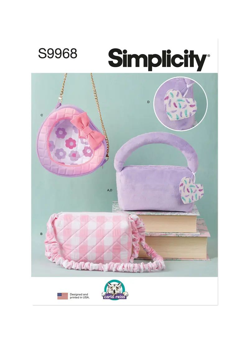 Simplicity Sewing Pattern 9968 Bags And Charm By Carla Reiss Design 2