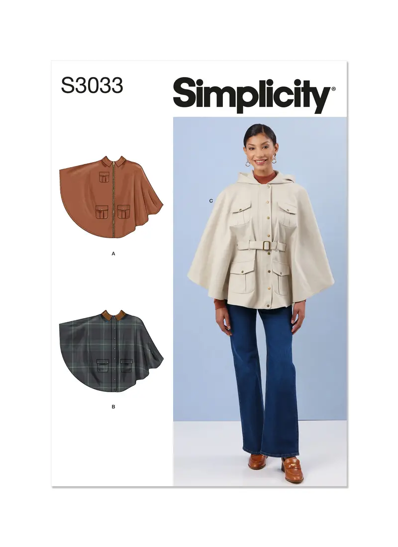 Simplicity Sewing Pattern S3033 Misses' Capes 2