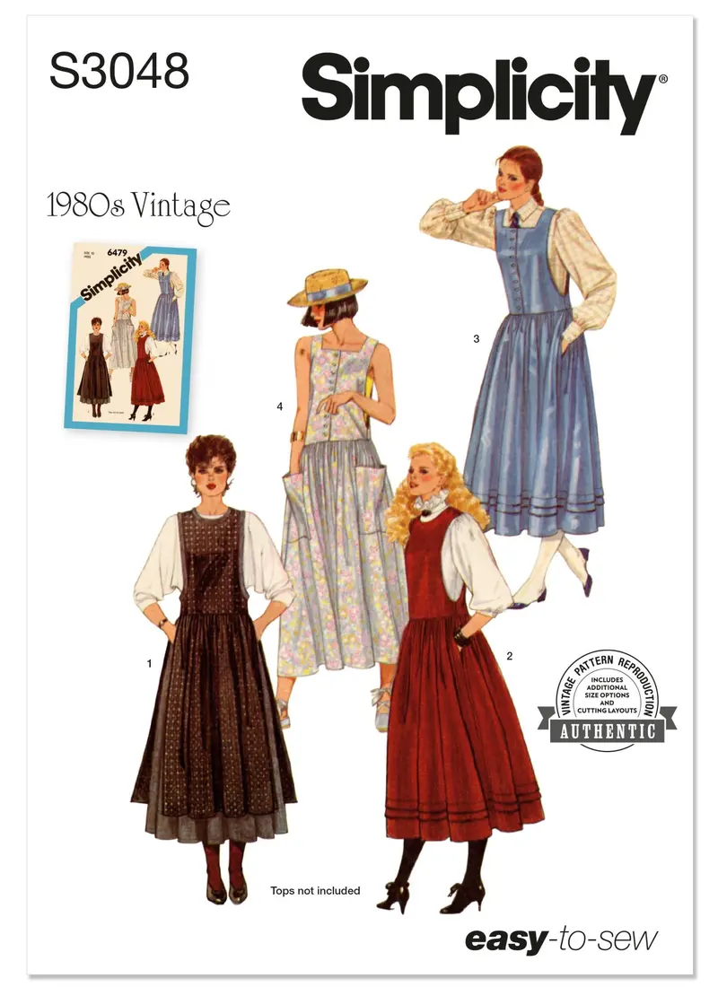 Simplicity Sewing Pattern S3048 Misses' Jumper Dress In Two Lengths 1