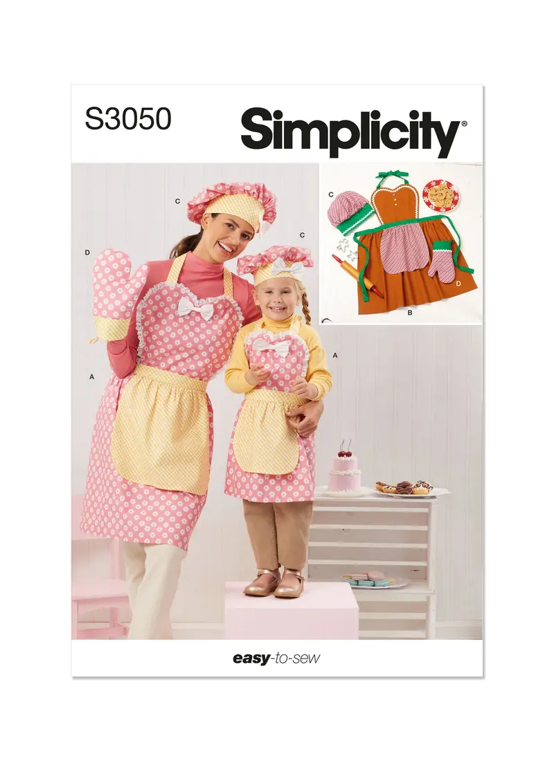 Simplicity Sewing Pattern S3050 Misses' Apron, Mitts And Hat 2