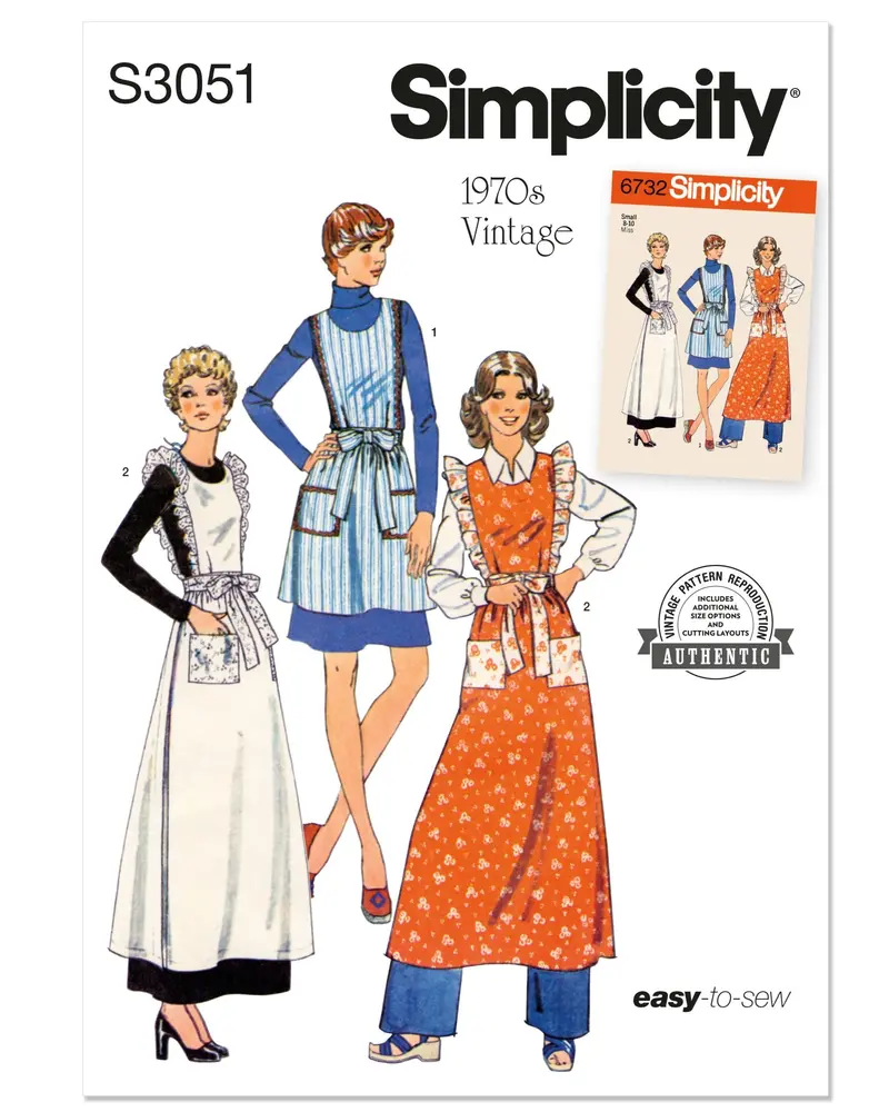 Simplicity Sewing Pattern S3051 Misses' Apron In Two Lengths 1