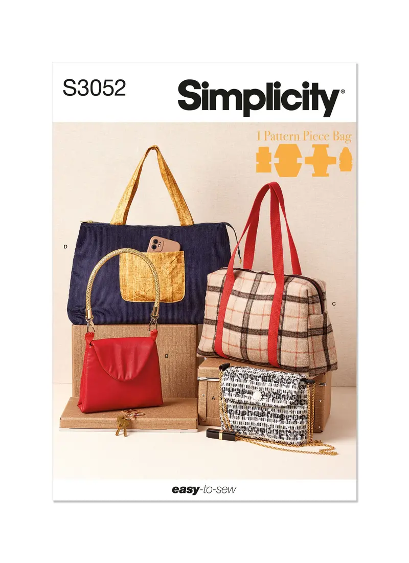Simplicity Sewing Pattern S3052 Bags 2