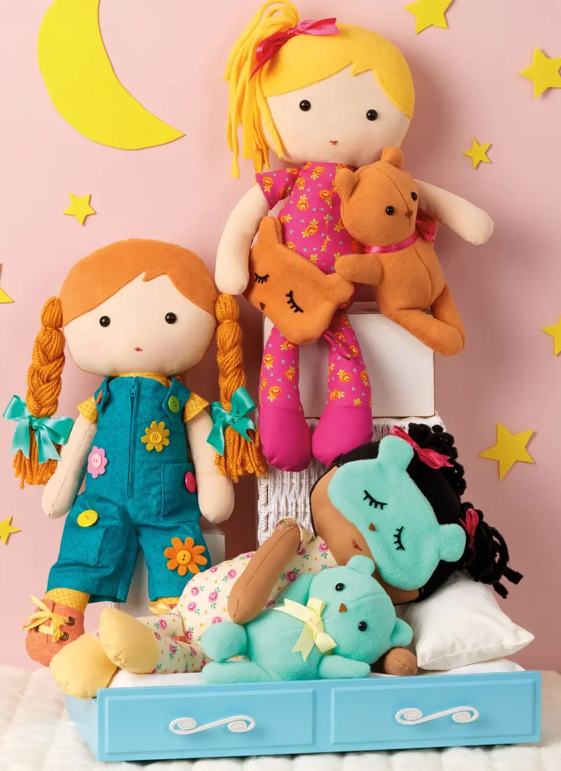 Simplicity Sewing Pattern S3053 Stuffed Dolls With Clothes 1