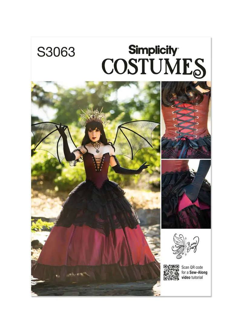 Simplicity Sewing Pattern S3063 Corset And Skirt Costume By Raine Emery 2