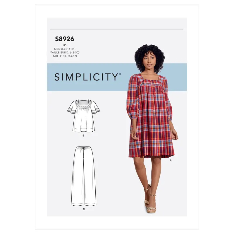 Simplicity Sewing Pattern S8926 Dress, Tops And Pants 2