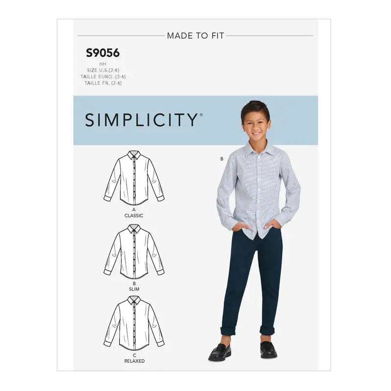 Simplicity Sewing Pattern S9056 Children's And Teen Boys' Shirts 2