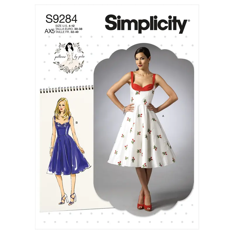 Simplicity Vintage Sewing Pattern 9284 Sweetheart-Neckline Dresses 2