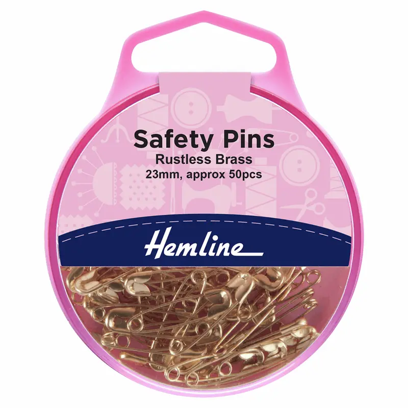 Small Brass Safety Pins, Pack Of 50 1