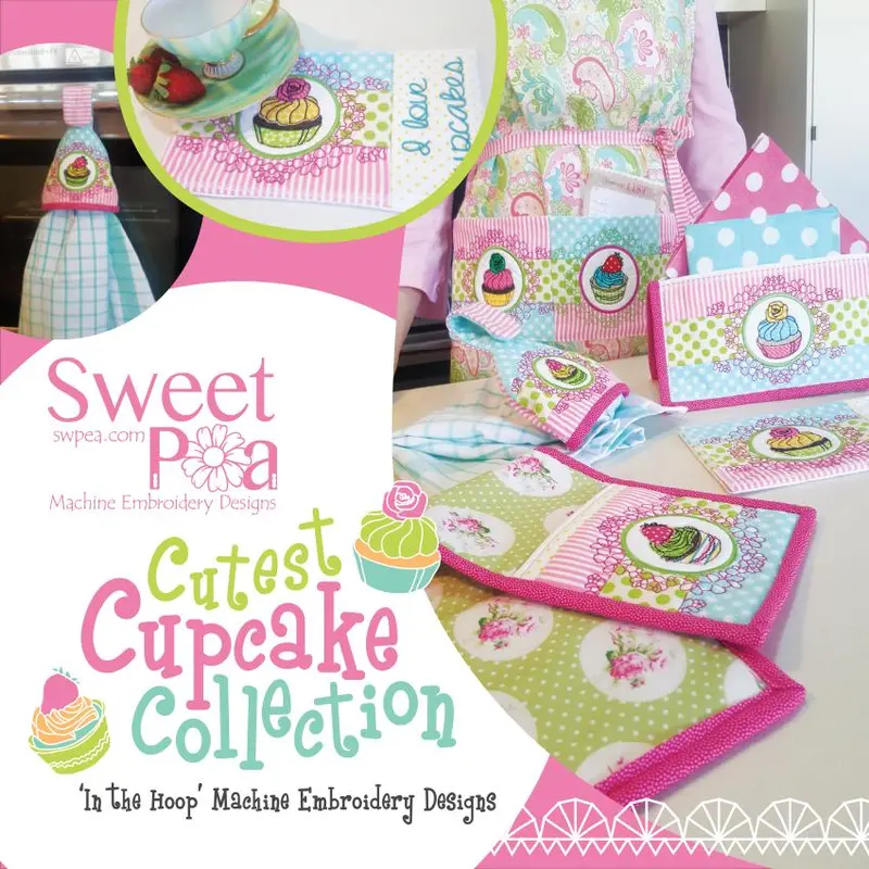 Sweet Pea Embroidery Designs Cd | Cupcake Collection 1