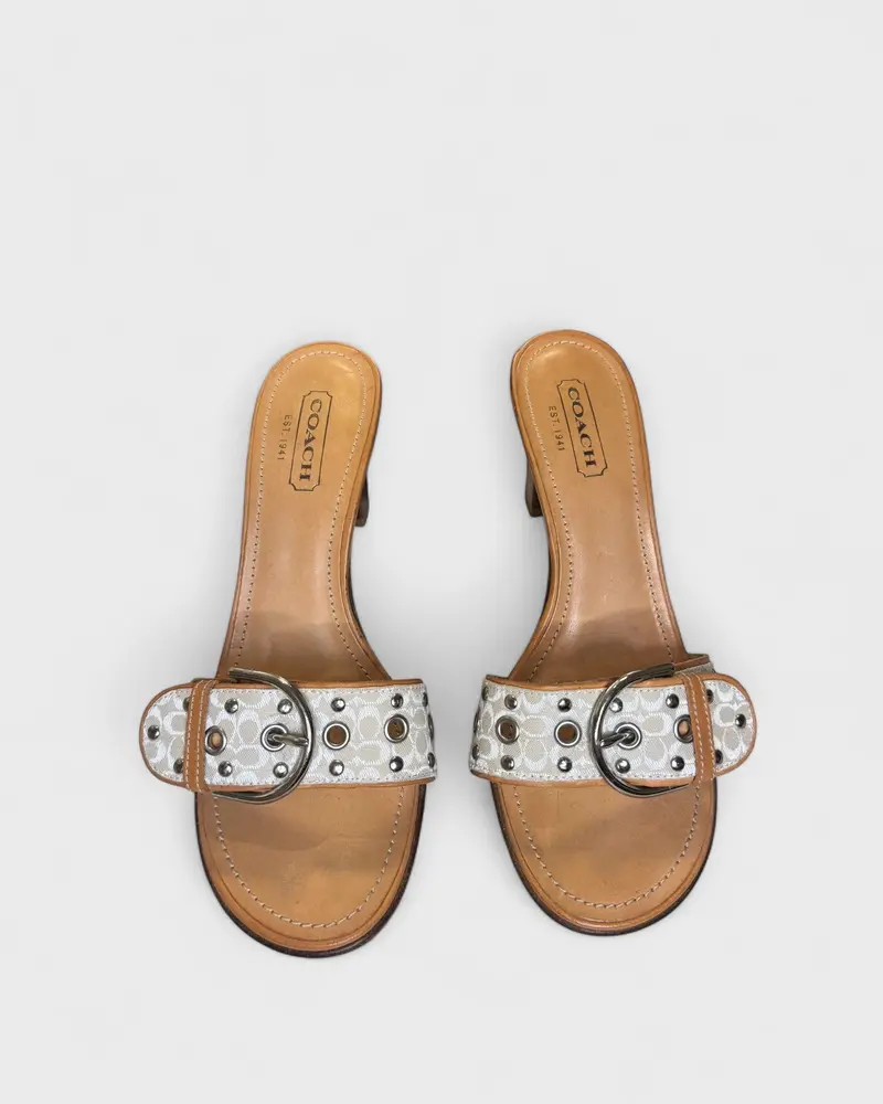Talons Boucle Beige Coach , 7.5 2