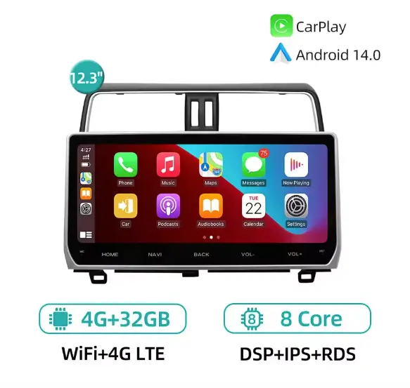 Toyota Land Cruiser Prado 150 2018-2022 Carplay,Android 14 1