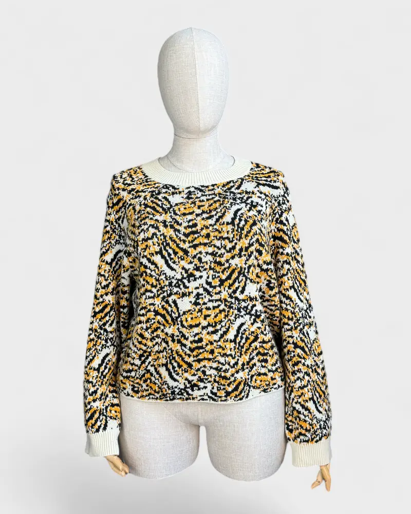 Tricot À Motifs Beige Jaune Blanc Rachel Comey, Xl 1