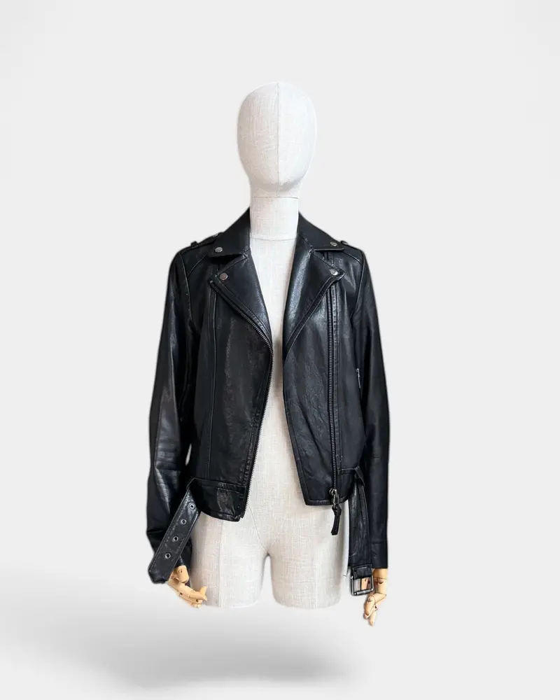 Veste De Cuir Noire Mackage , S 1