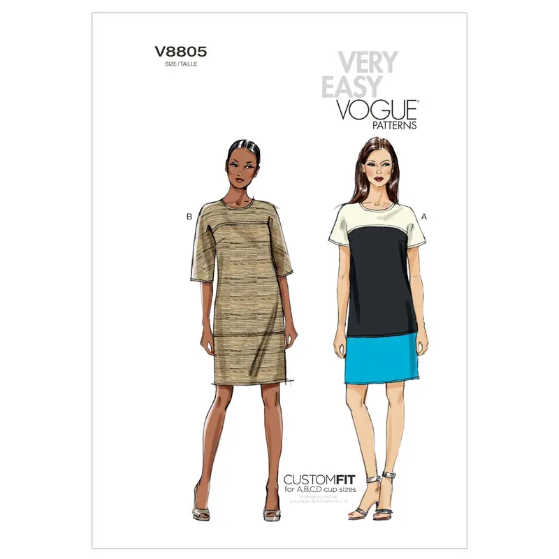 Vogue Pattern 8805 Misses' Dress | Very Easy 2