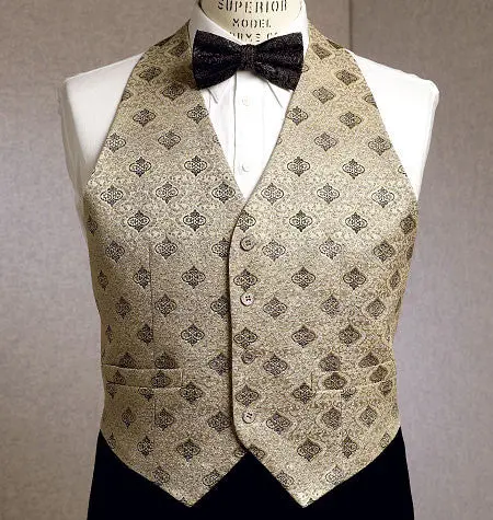 Vogue Pattern 9073 Men's Waistcoat, Cummerbund, Pocket Square 1