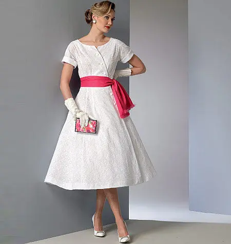 Vogue Pattern 9105 Misses' Dress And Sash | Vintage Vogue 1