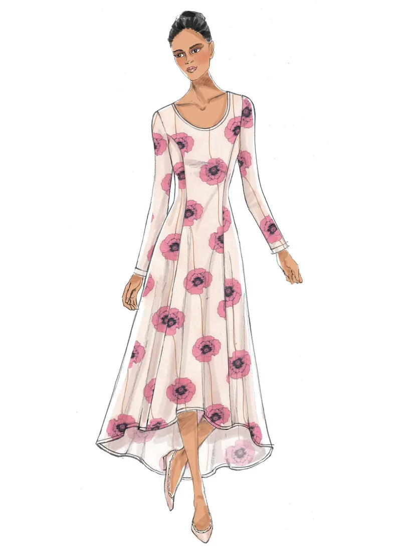 Vogue Pattern 9199 Knit Fit And Flare Dresses 1