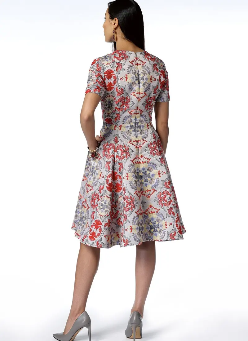 Vogue Pattern 9202 Dresses With Flared Or Straight Skirt Options 2