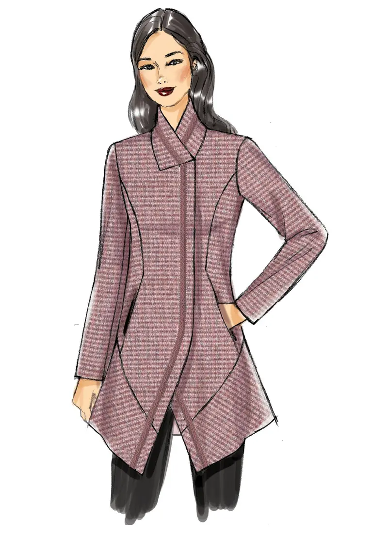 Vogue Pattern 9212 Seamed And Collared Jackets 2