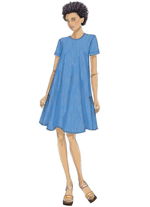 Vogue Pattern 9237 Misses' A-Line, Back-Ruffle Dresses 1