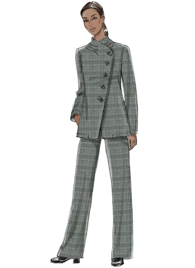 Vogue Pattern 9274 Asymmetrical Jacket, And Pull-On Pants 1