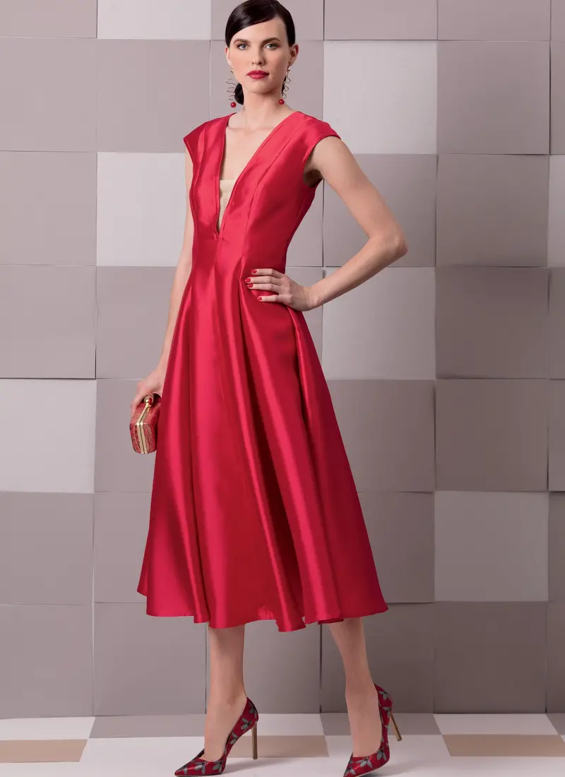 Vogue Pattern 9292 Misses' Dress And Dickie Pattern 1