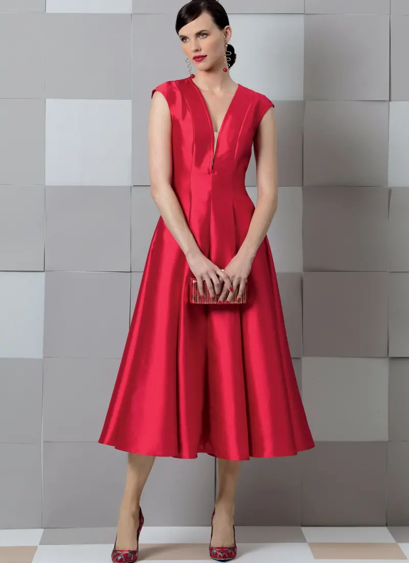 Vogue Pattern 9292 Misses' Dress And Dickie Pattern 2