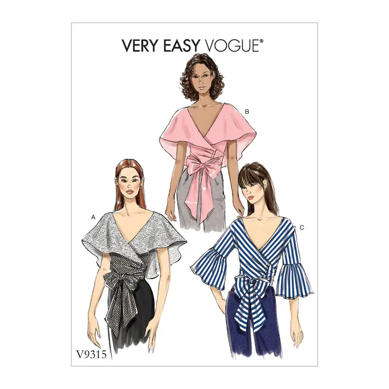 Vogue Pattern 9315 Misses' Top Pattern 1