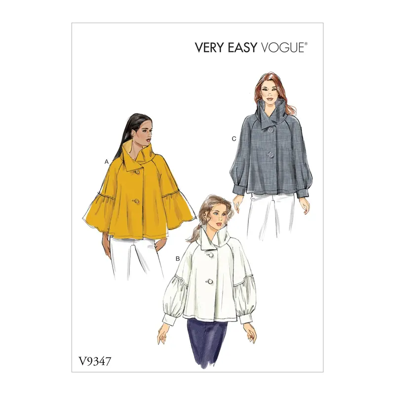 Vogue Pattern 9347 Easy Sew Misses' Tops 1