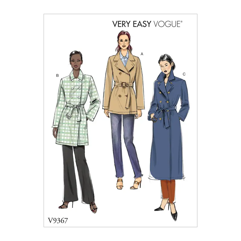 Vogue Pattern 9367 Misses' Coat And Belt 2