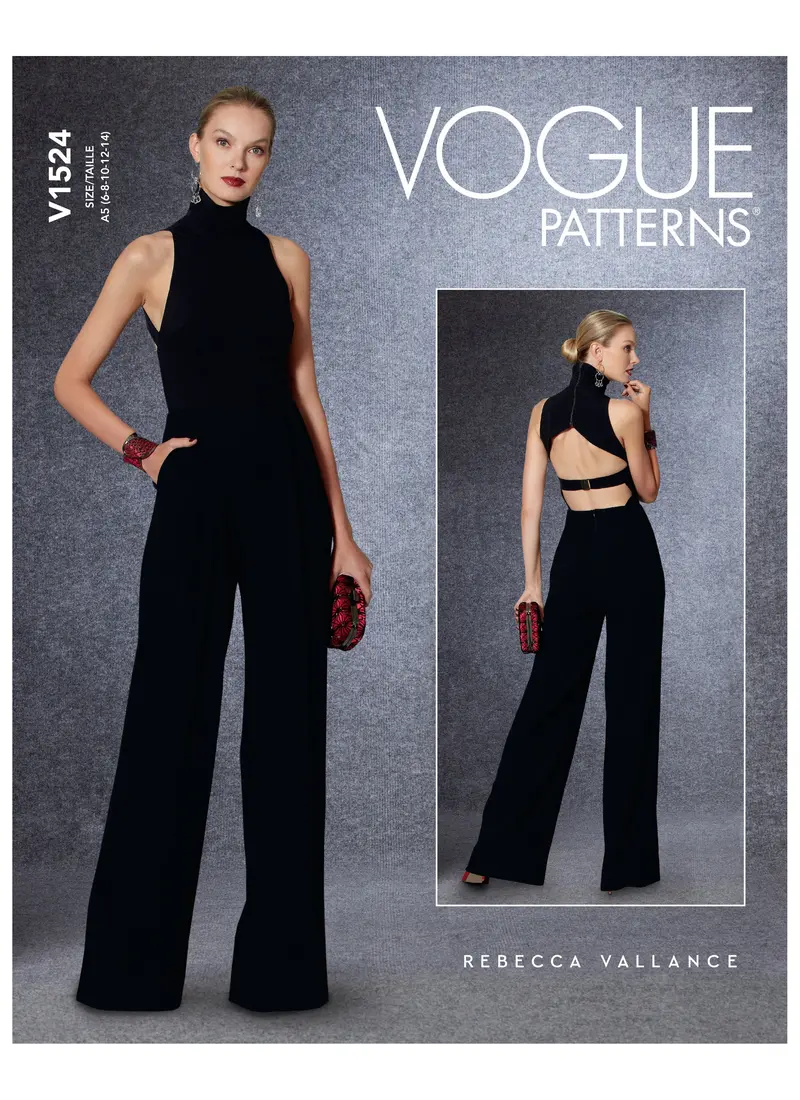 Vogue Sewing Pattern 1524 Open Back Jumpsuit 2