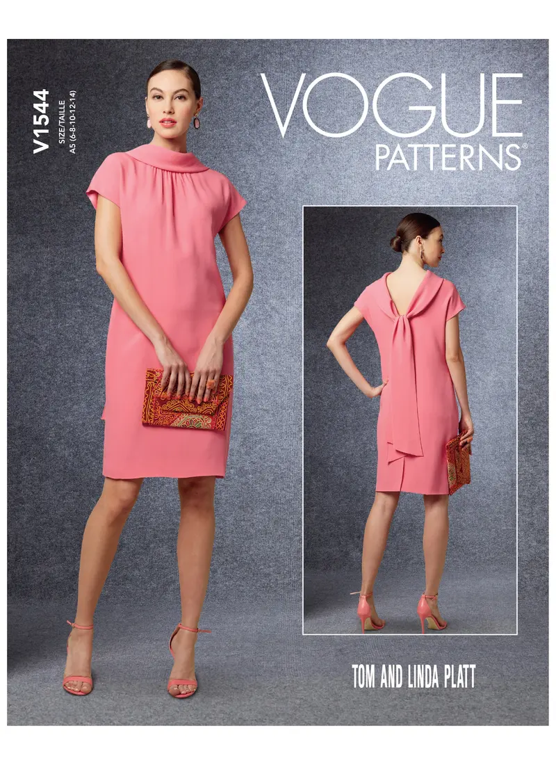Vogue Sewing Pattern 1544 Lined Shift Dress 2