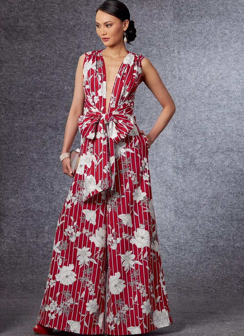 Vogue Sewing Pattern 1708 Plunge Neck Jumpsuit 1