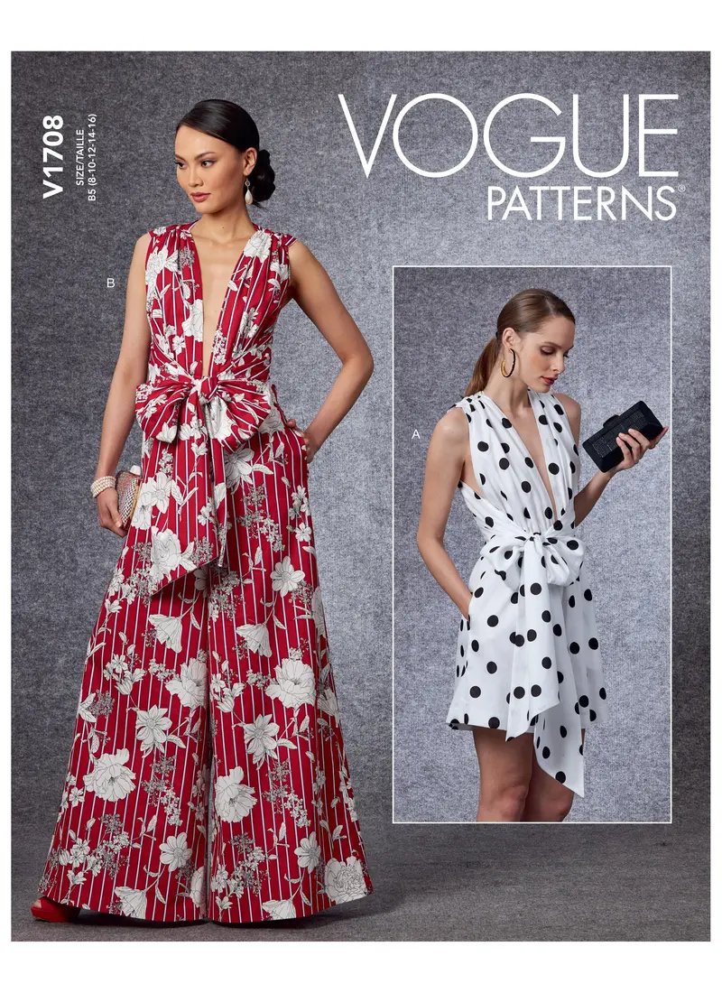 Vogue Sewing Pattern 1708 Plunge Neck Jumpsuit 2