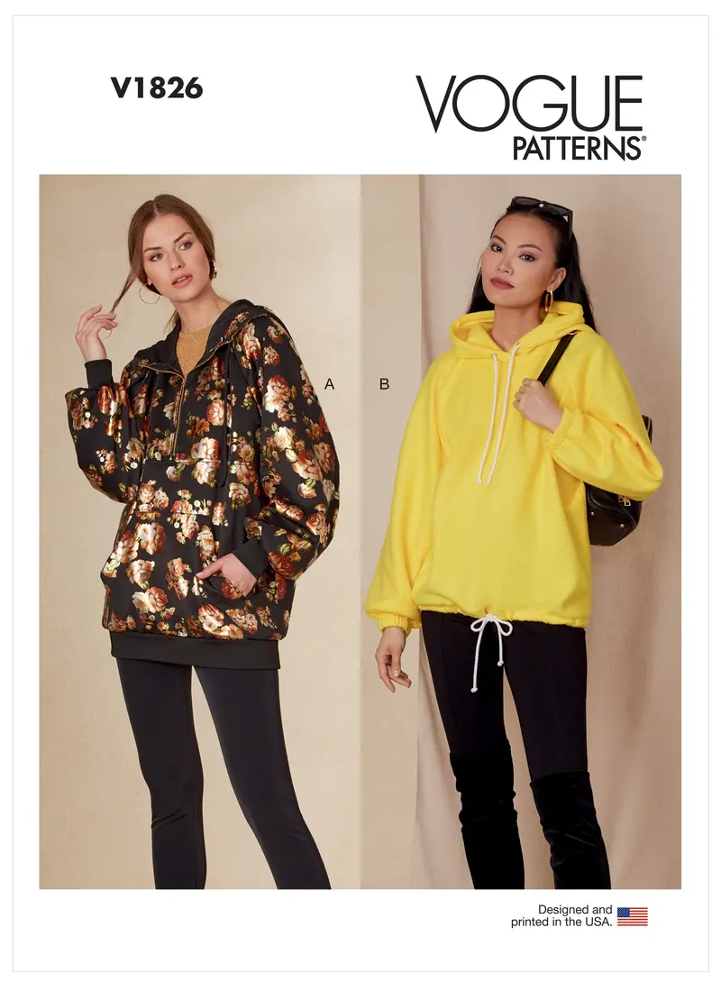 Vogue Sewing Pattern 1826 Misses' Sweatshirts 2