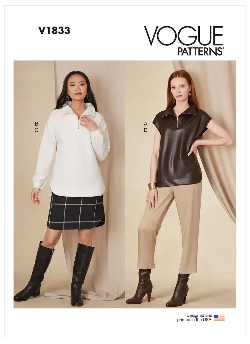 Vogue Sewing Pattern 1833 Misses' Top, Skirt And Pants 2