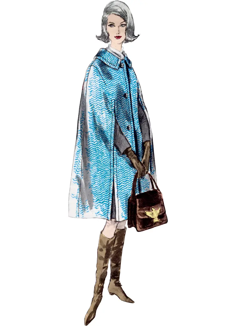 Vogue Sewing Pattern 1838 60S Style Cape 1